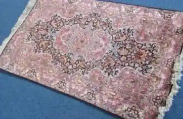 シルク100％ 155×88cm ピンク系 ラグマット