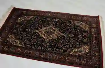 シルク 99cm×152cm 長方形 レッド系 カーペット/ラグマット
