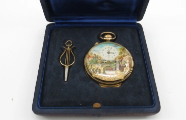 リュージュ からくりオルゴール付き懐中時計