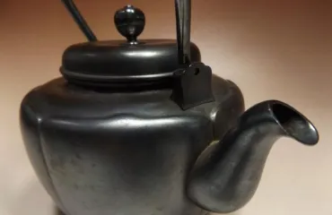 煎茶道具 銀瓶 刻印有