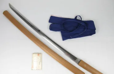 日本刀/刀（真剣）銘なし 登録証・共布あり