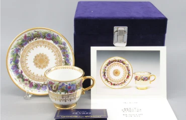 セーブル 1840年 矢車草のリース文