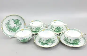 インドの華 ティーカップ＆ソーサー5客セット