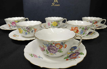 マイセン ベーシックフラワー 五つ花 ティーカップ&ソーサー 6客 箱付