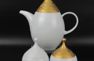 魔笛 金彩 コーヒーポット/シュガーボウル 計3点
