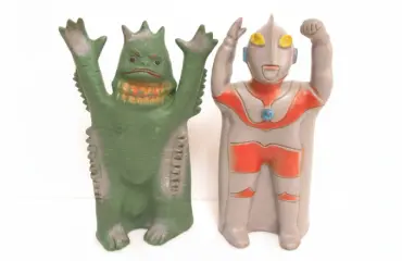 ウルトラマン/ウルトラQ ラゴン ソフビ　レトロ　手踊り人形　当時物　円谷プロ　2点セット