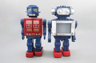 ブリキ 堀川玩具 ニューテレビロボット&ニュー火星大王