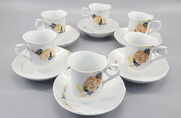 ベゴニア コーヒーカップ＆ソーサー 計6客 