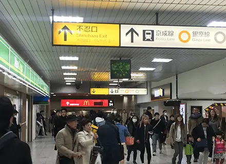 JR山手線 上野駅からの道順 2