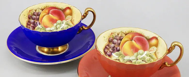 エインズレイ　プレート　23cm　100年ぐらい前　831 エインズレイ窯Orchard Gold(オーチャードゴールド)のアンティーク食器